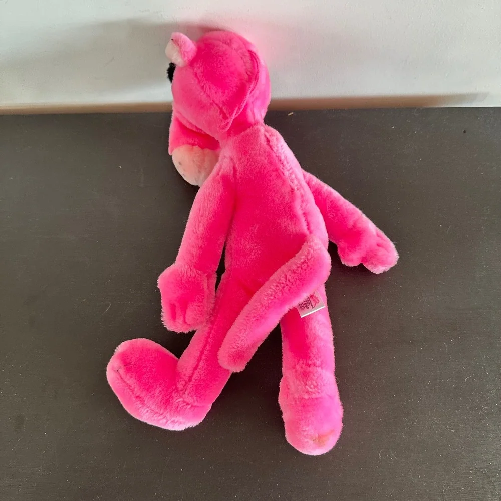 Vintage 1987 Pink Panther Plush Mighty Star 12 Inch Stuffed Animal Toy Korea